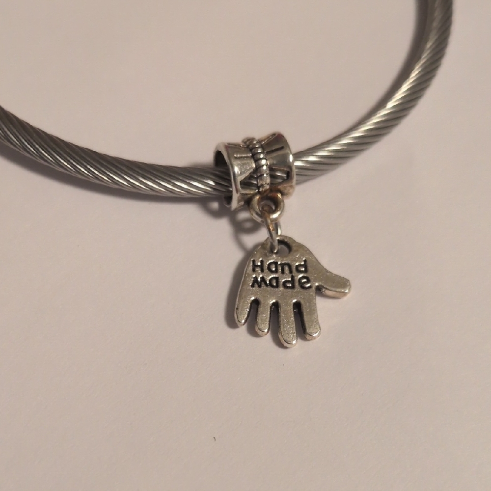 Silver Handmade Dangle Charm for Pandora Style‎ Bracelet